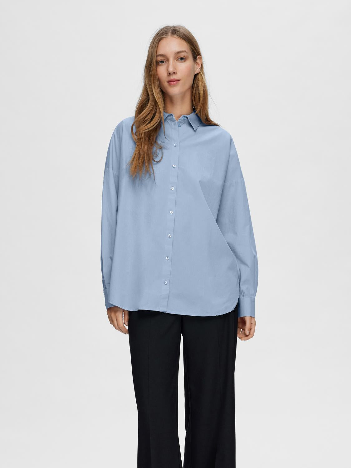 SELECTED FEMME - DINA-SANNI SKJORTE - Cashmere Blue